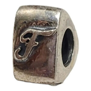 Tara’s Diary Initial F Bead Made in Ireland Sterling NOS Celtic Trinity Knot
